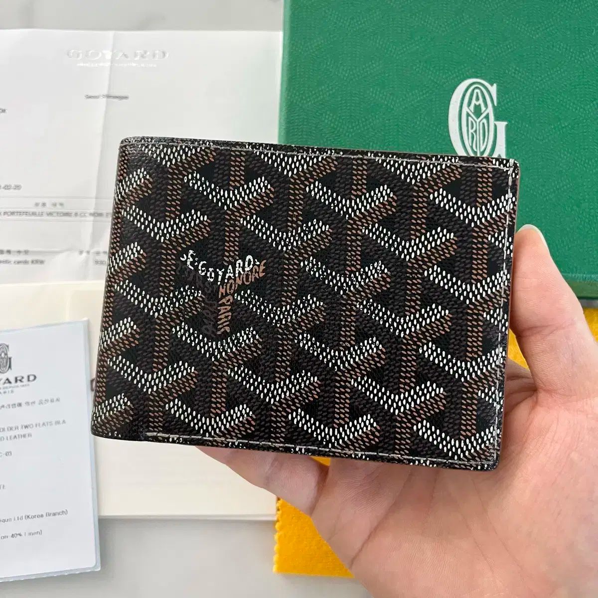 OS Goyard(ゴヤール) ゴヤール ヴィクトワール 二つ折り財布 ブラック