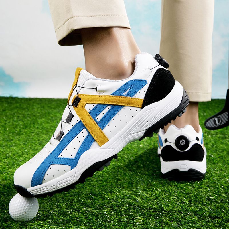 高級品 ゴルフシューズ 新品 ダイヤル式 運動靴 メンズ 幅広い 