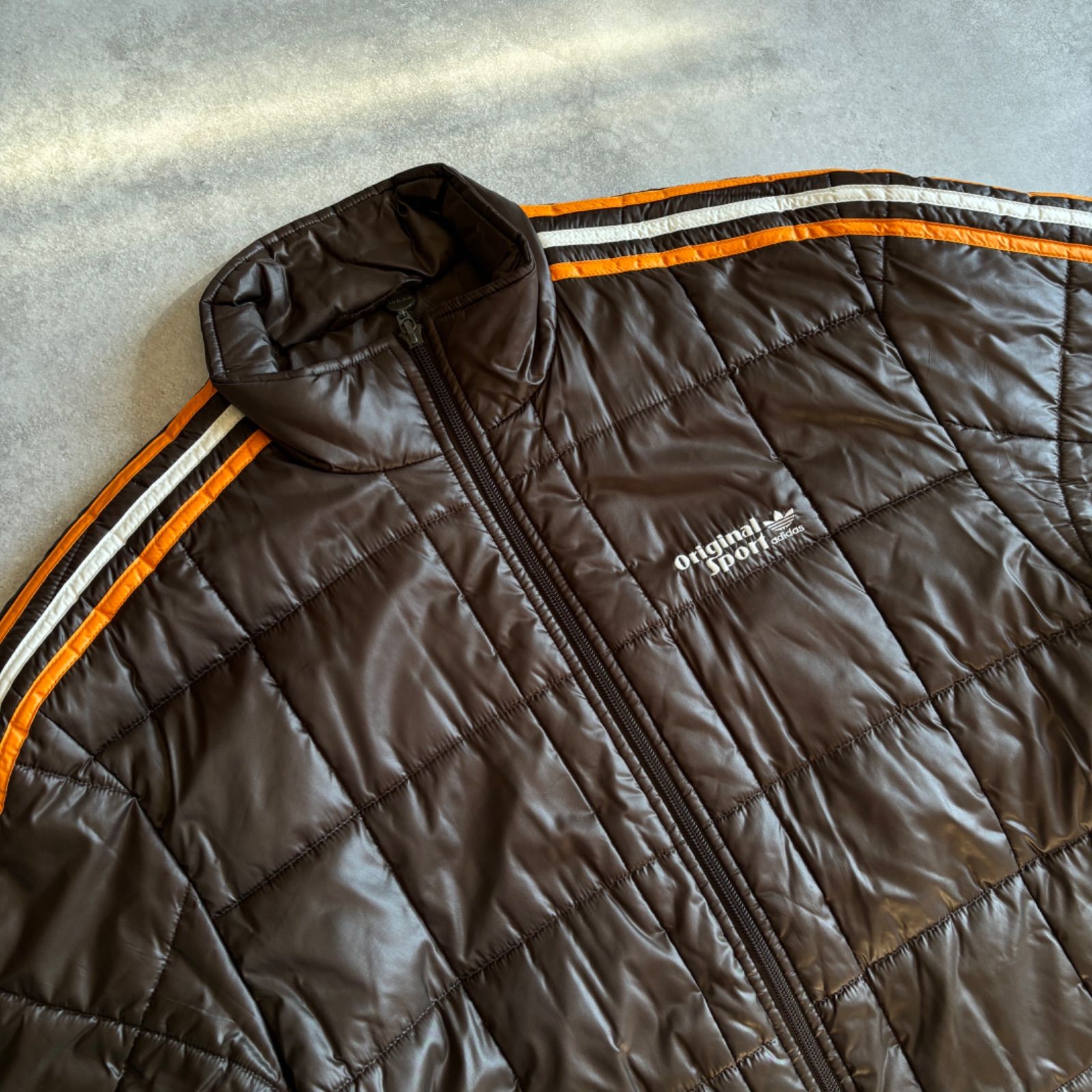 00s adidas アディダス スリーストライプ 袖ライン 中綿 ワンポイント  