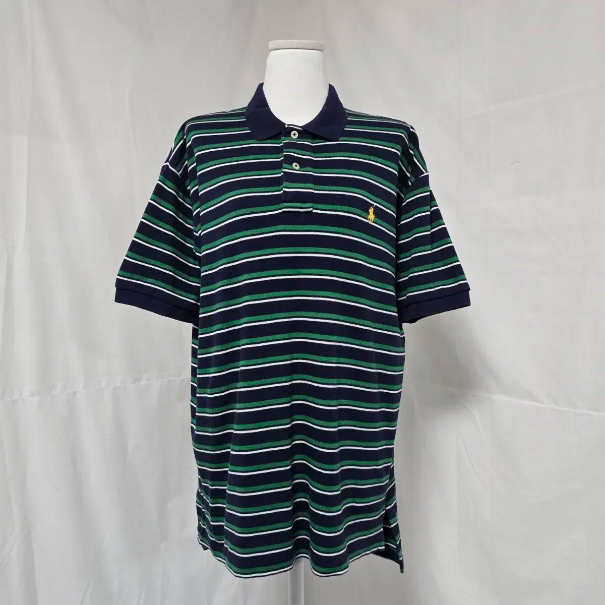 ポロ Ralph Lauren(ラルフローレン) ネイビー 緑 ボーダー柄