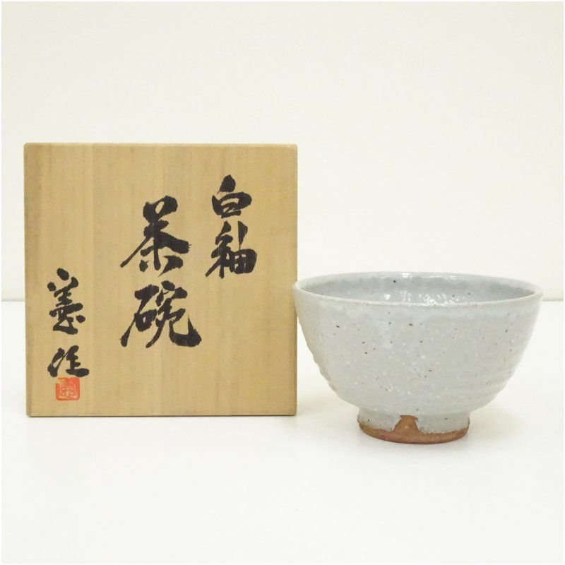 京焼 曹東憲 曺東憲 造 白釉茶碗 共箱 茶道 抹茶 おしゃれ 抹茶茶碗 抹茶碗 和食器 レトロ 茶器 骨董 茶わん 茶会 茶の湯