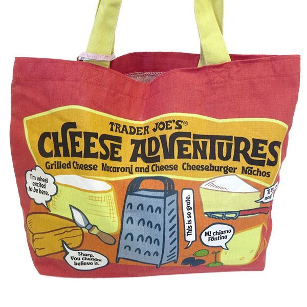 トレーダージョーズ TRADER JOE'S キャンバス トートバッグ チーズ TRADER JOE'S】トレーダージョーズ エコバッグ 布 キャンバスバッグ トートバッグ 横長 ビビッドカラー グリーン レッド 綿 薄手 ハワイ  海外品 海外輸入 インポート プレゼント ギフト | puahawaii