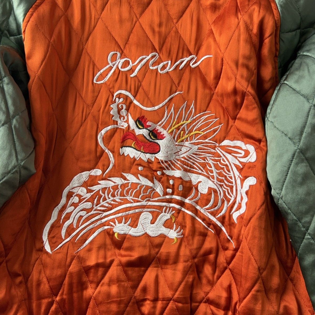 幻の逸品 初期 SilverStone シルバーストーン 和柄刺繍 シルク 中綿