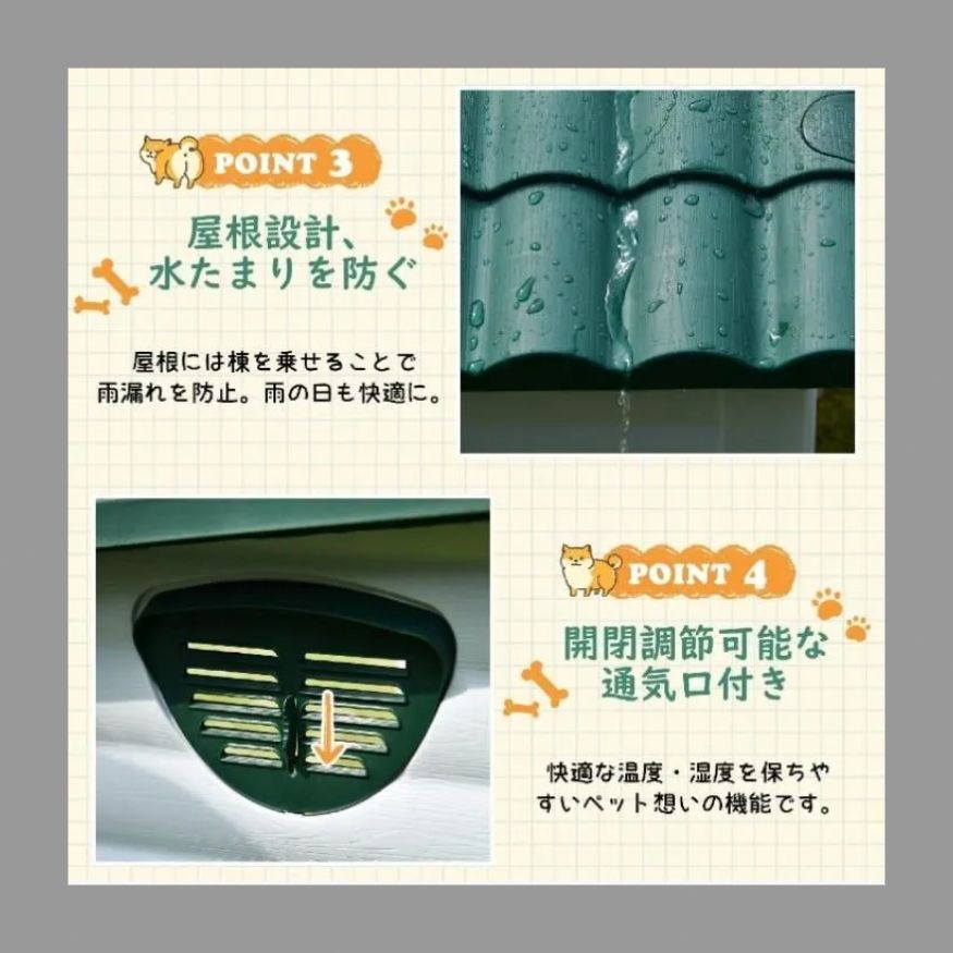 【超特価SALE開催中！】 犬小屋 ドア付き ペットハウス ペットケージ プラスチック製 室内 室外 ペットゲージ オシャレ ボブハウス ペットハウス ペットサーク 感慨深い