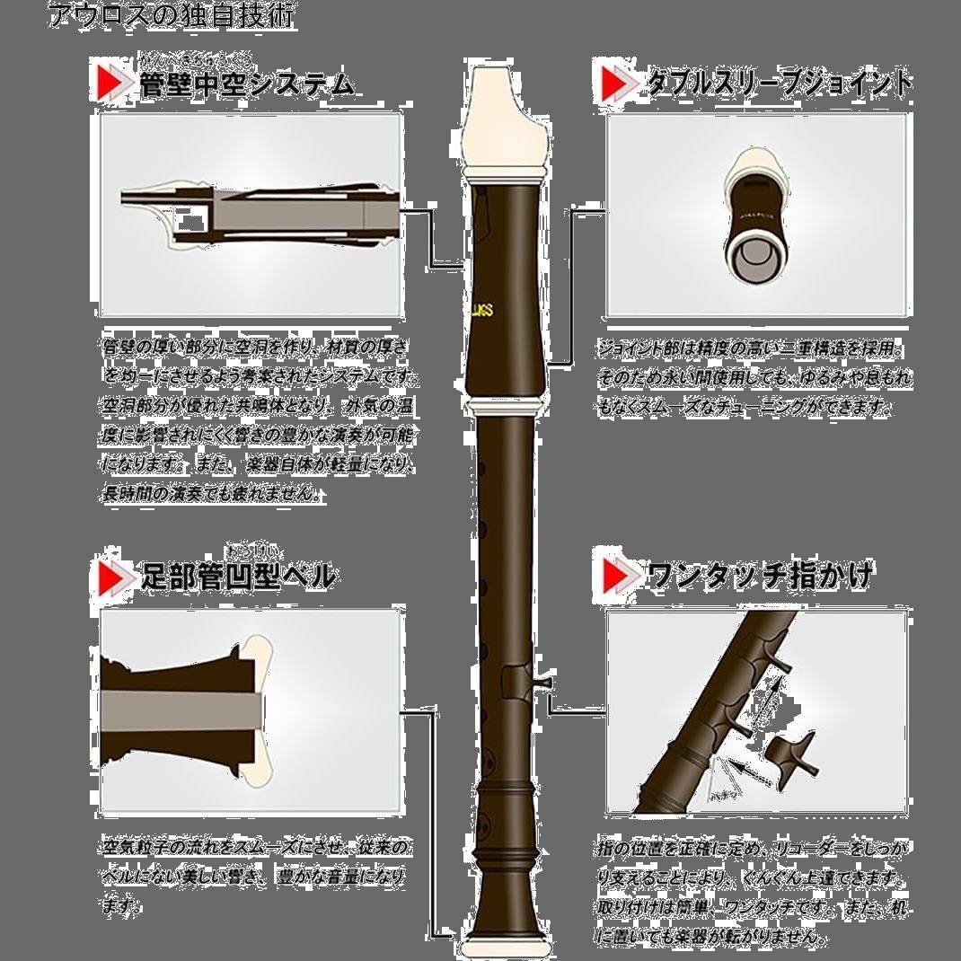 リコーダー アルトリコーダー やすけれ 209B(E) バロック式 AULOS アウロス