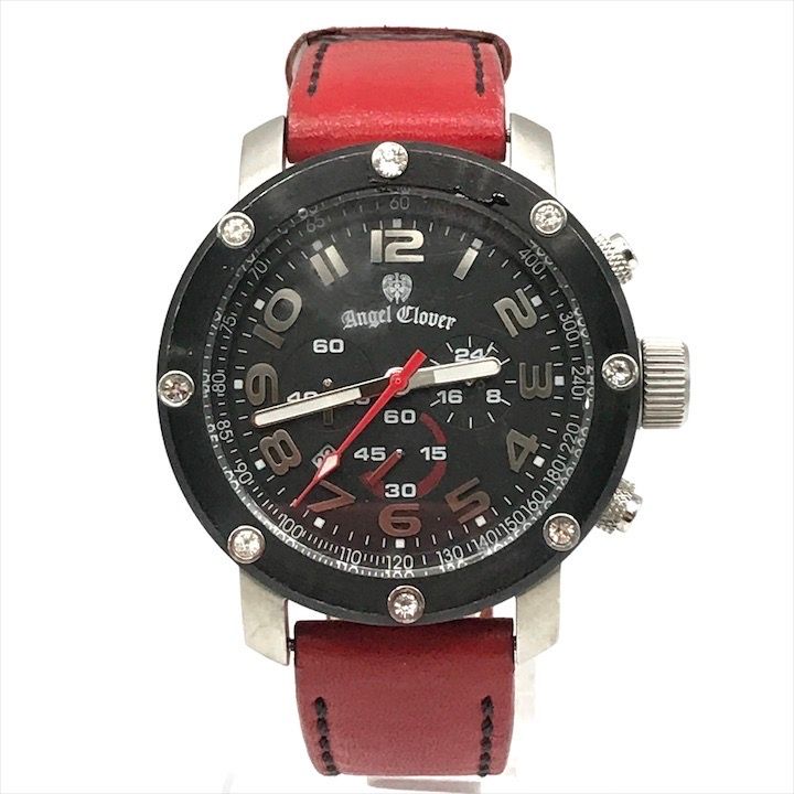 良品 ANGEL CLOVER エンジェルクローバー TCS44 タイムクラフト クロノグラフ メンズ 腕時計 ソーラー 白×紺 箱付 2019年4月購入 （尾）★ ANGEL CLOVER エンジェルクローバー クロノグラフ腕時計 SC47PNV-WH