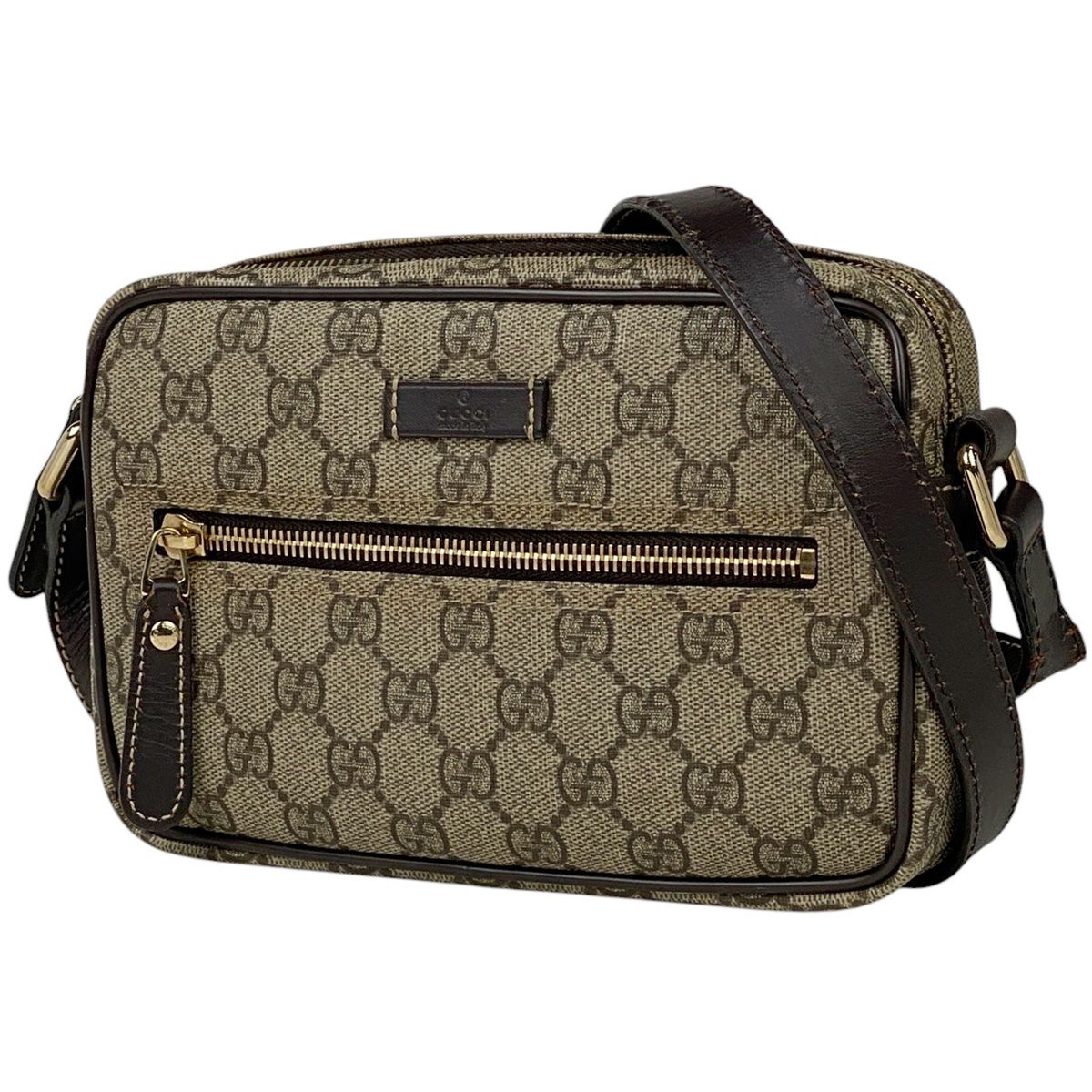 グッチ GUCCI GG柄 ショルダーバッグ GGスプリーム 斜め掛け ショルダーバッグ コーティングキャンバス ベージュ ブラウン 201447 レディース
