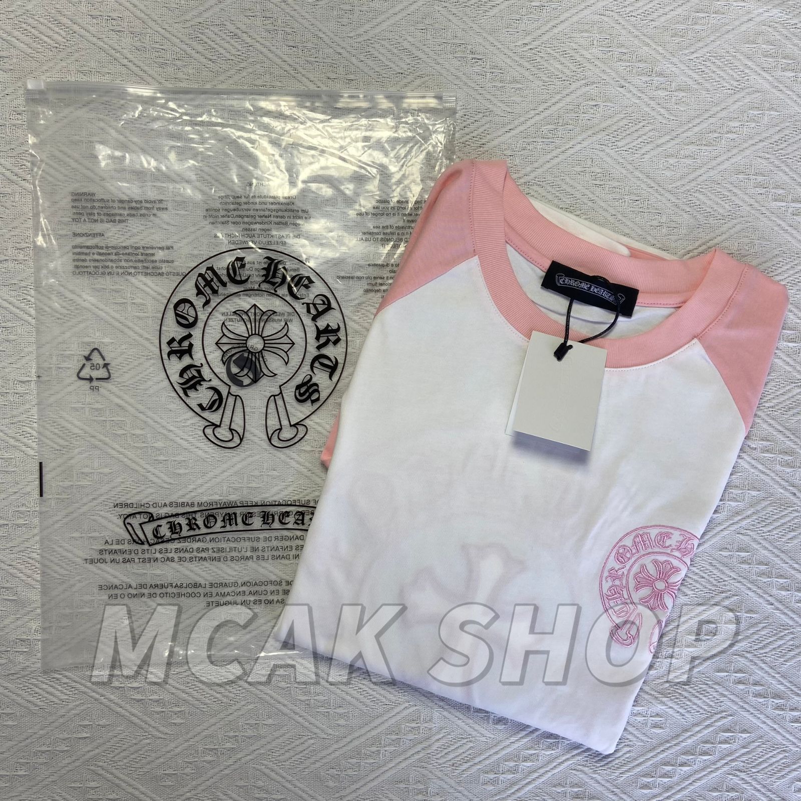 美品 Chrome Hearts クロムハーツ ファッション レディース メンズ  トップス  長袖 Ｔシャツ カットソー 春秋着 刺繍 ピンク