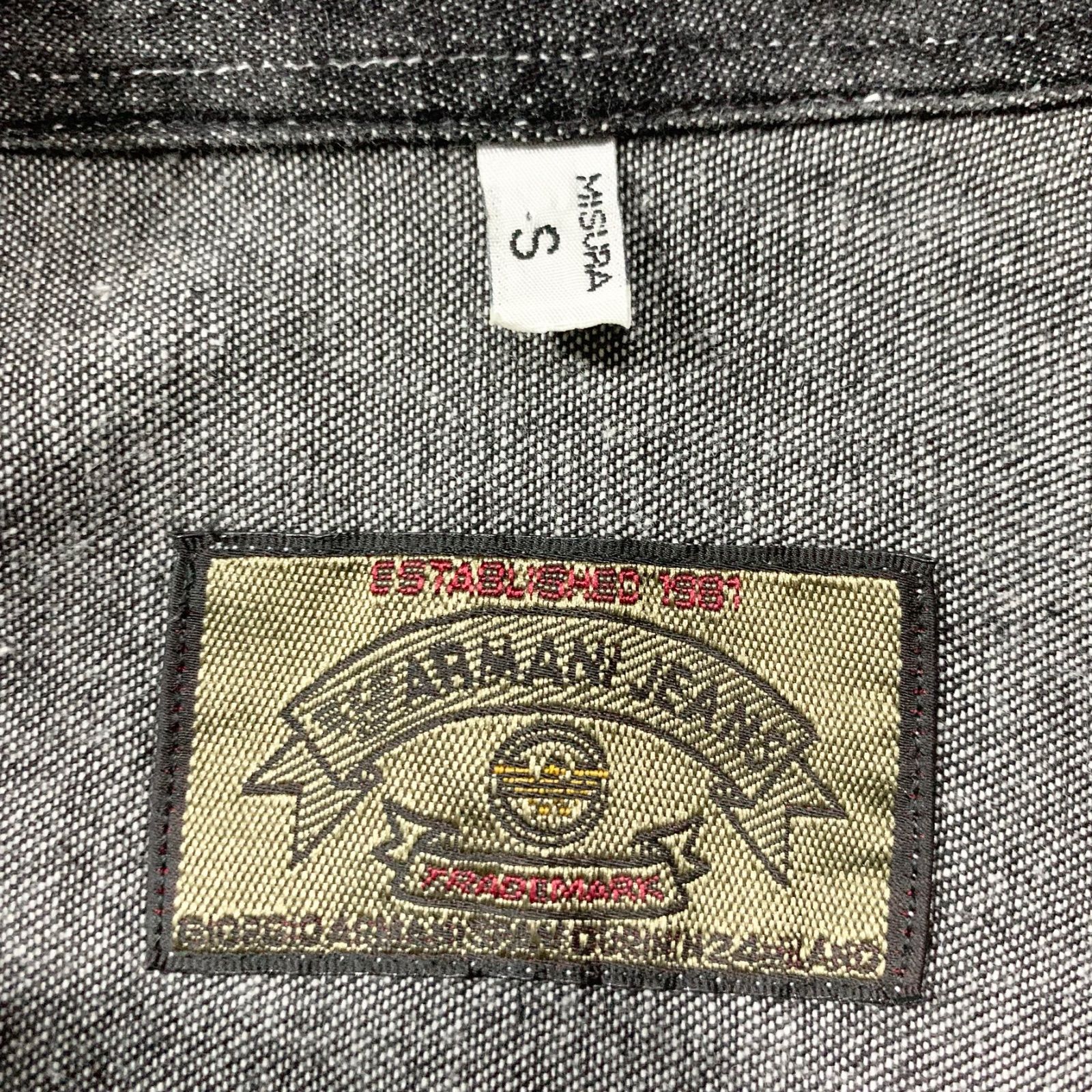 ARMANI JEANS アルマーニジーンズ 90s ブラックデニムワークシャツ