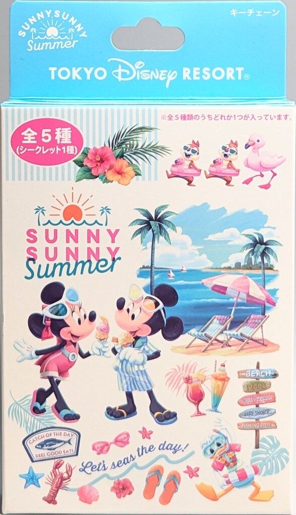 チップとデール　サマーケット　ディズニー　SUNNY SUNNY Summer 東京ディズニーリゾート キーチェーン SUNNY SUNNY Summer