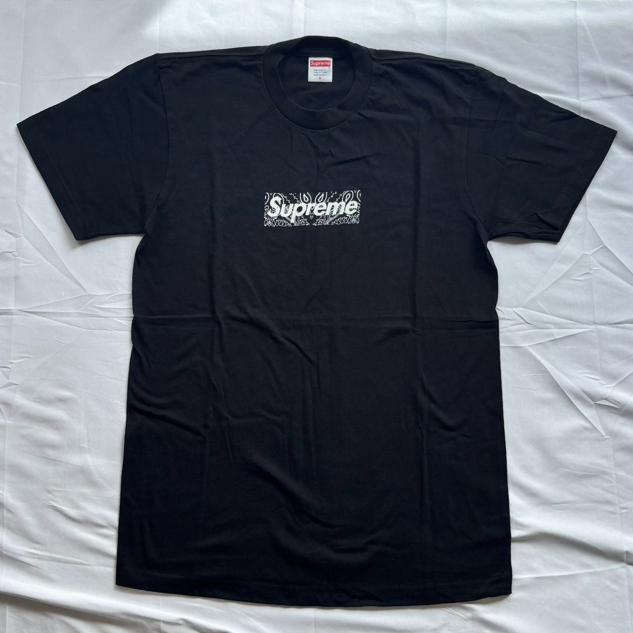 19aw Supreme Bandana Box Logo Tee Black S Size Supreme Bandana Box