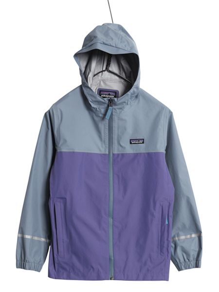 なクーポン配布中! パタゴニア トレントシェル 3L レイン ジャケット キッズ M 23年製 マウンテンパーカー ナイロン パーカー ジャンパー ツートン 子供 防水