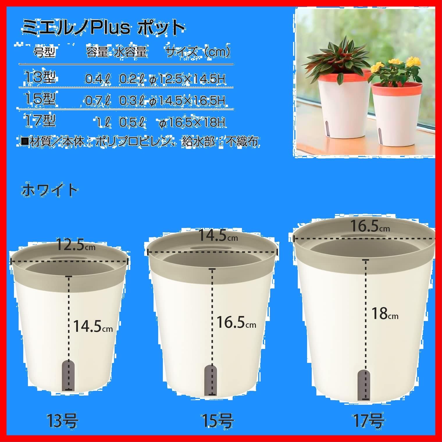 リッチェル ミエルノPlus ポット13型N ホワイト 1箱（80個） [▲][TP] リッチェル ミエルノPlus ポット13型N ホワイト 1箱（80個