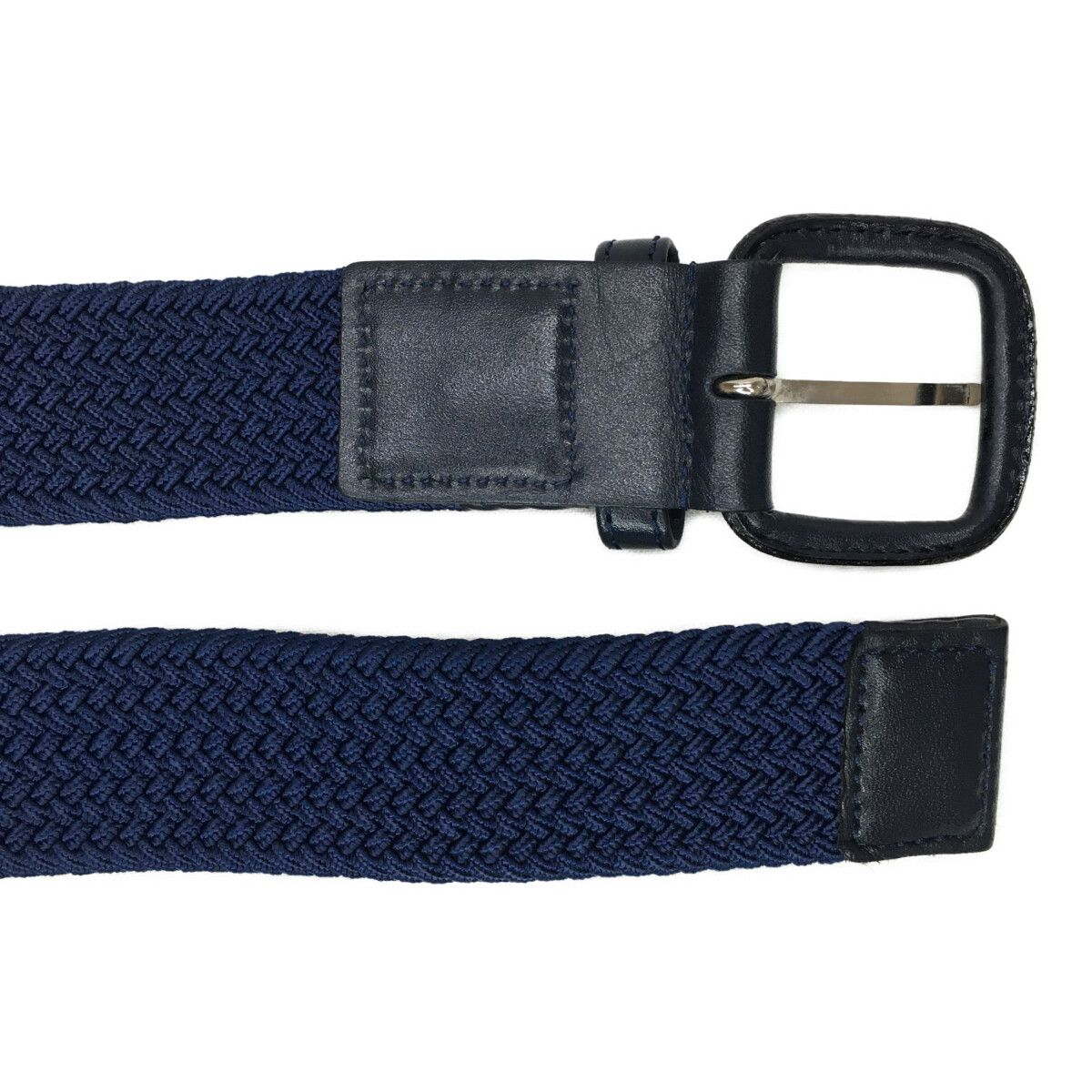 中古 ビームスゴルフ BEAMSGOLF ベルト ネイビー 紺 ストレッチ