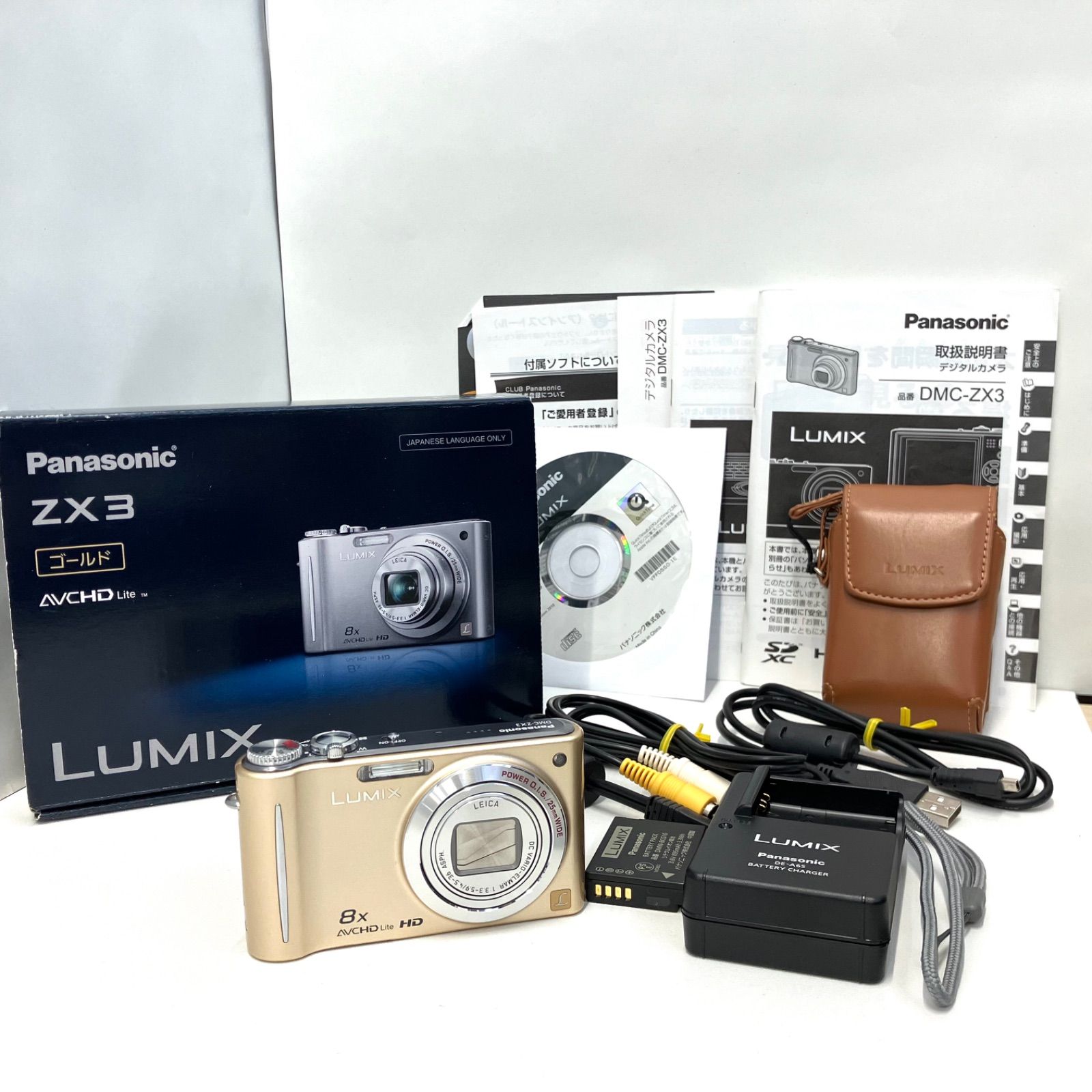 16177 パナソニック LUMIX DMC-ZX3 デジカメ Panasonic 箱 説明書付き
