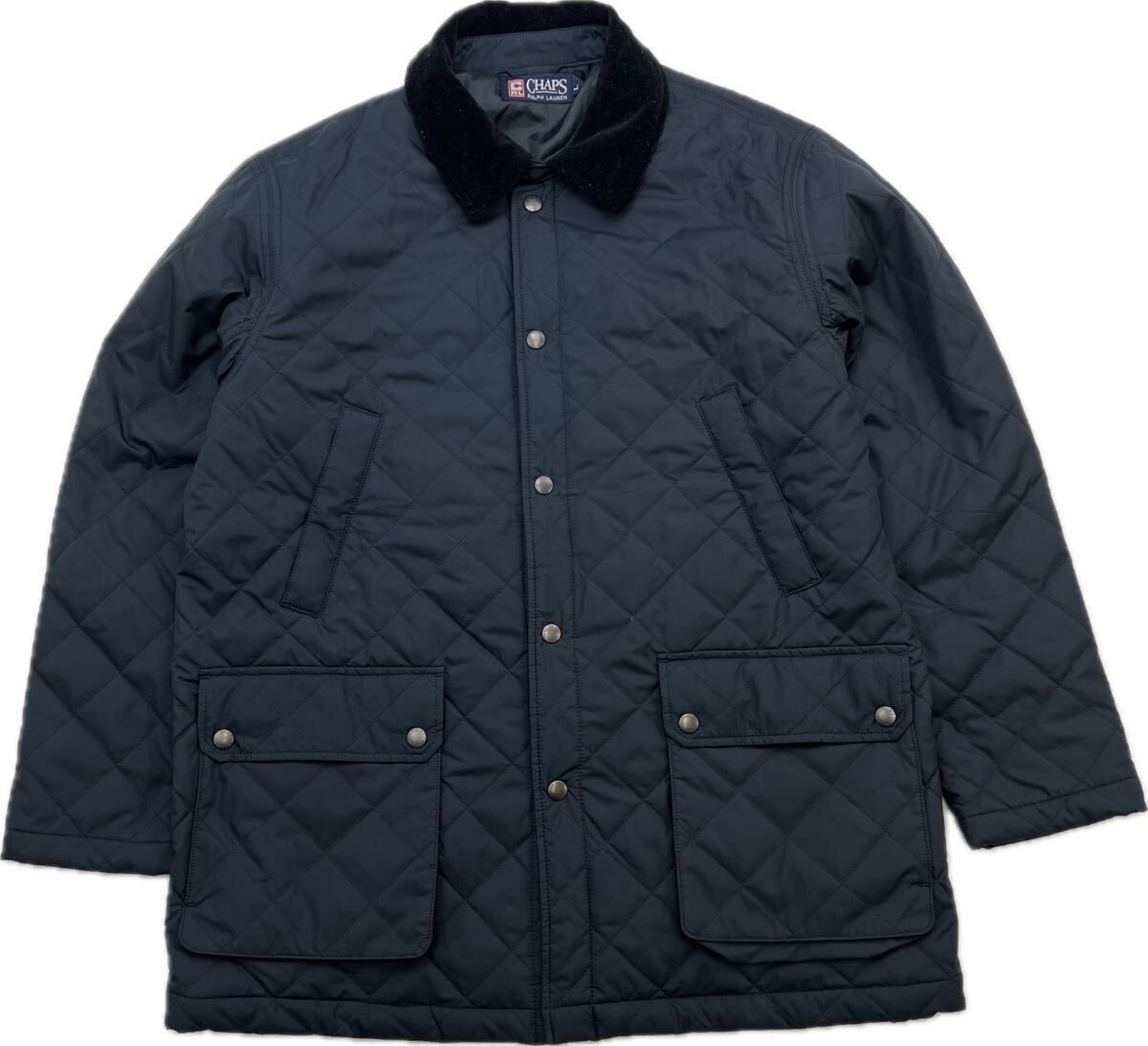 CHAPS RALPH LAUREN ハンティング キルティングジャケット ネイビー L ゴープコア 大人 アメカジ チャップス ラルフローレン EF328