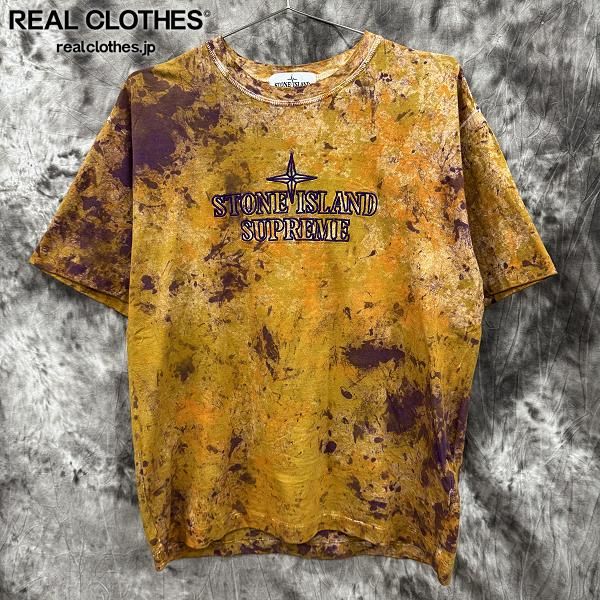 シュプリーム x ストーンアイランド★Wロゴ刺繍Tシャツ Supreme×Stone Island/シュプリーム×ストーンアイランド【20AW