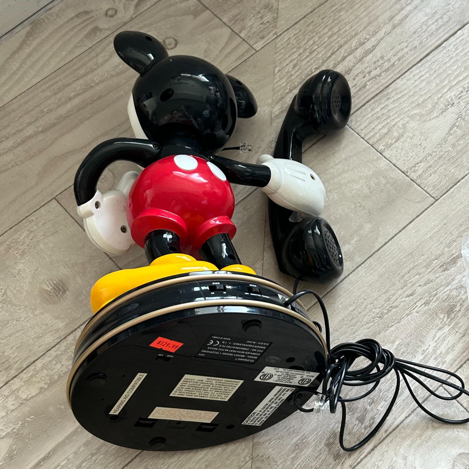 現状品 ビンテージ ミッキーマウス 電話機 説明書付き 希少品 レトロ