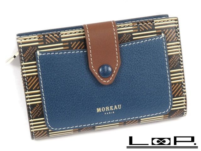 【値下げ】■新同■　モロー パリ 二つ折り 財布 サイフ コンパクト 箱 【A70538】