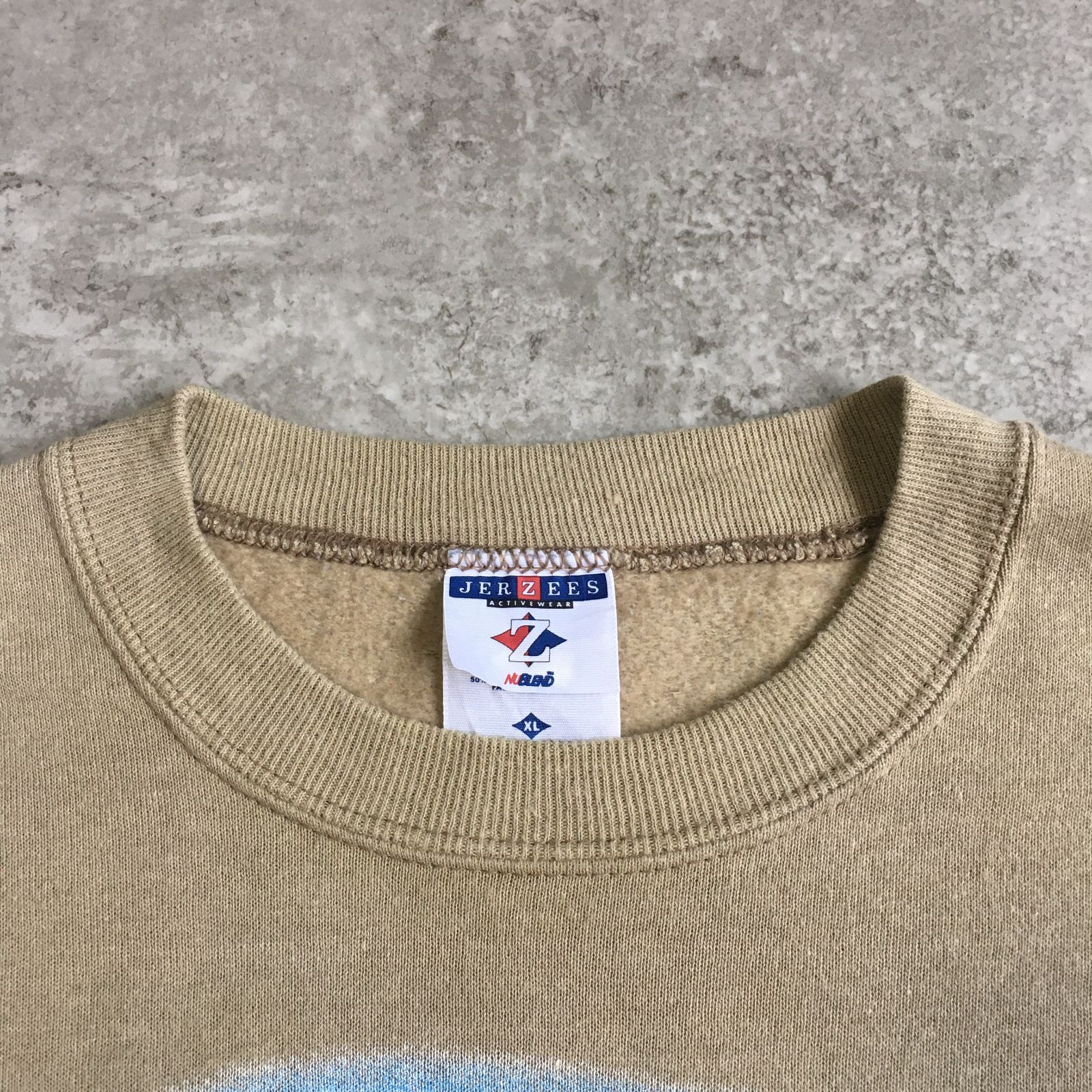 90s USA製 JERZEES ” RAINBOW TROUT ” Printed Sweatshirt ジャージー 