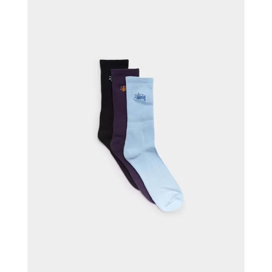 STUSSY ステューシー ロゴ Flower Socks フラワー靴下 3 Pack STUSSY ステューシー ロゴ Flower Socks フラワー靴下 3 Pack