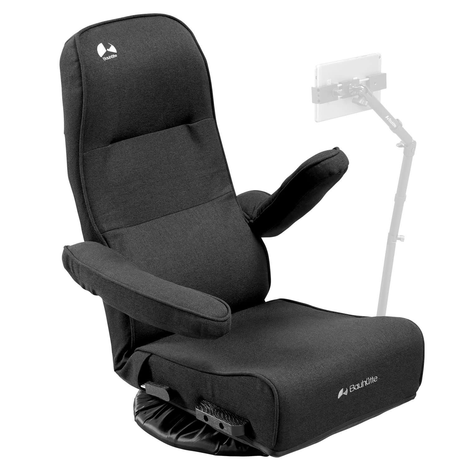 Bauhutte(バウヒュッテ) ゲーミング座椅子 ハグポッド GX-250-BK 可変アームレスト搭載 ブラック