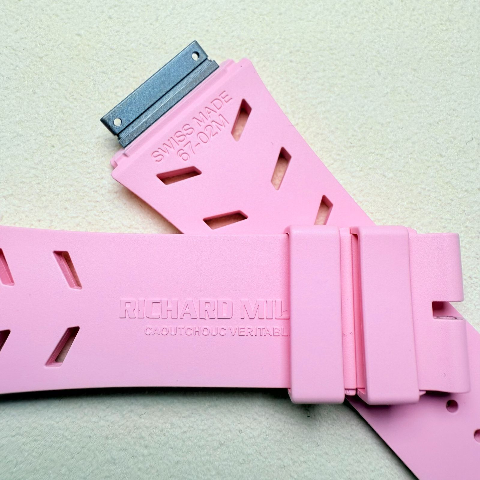リシャールミル ラバーストラップ ベルト RM67-02 RUBBER STRAP PINK M