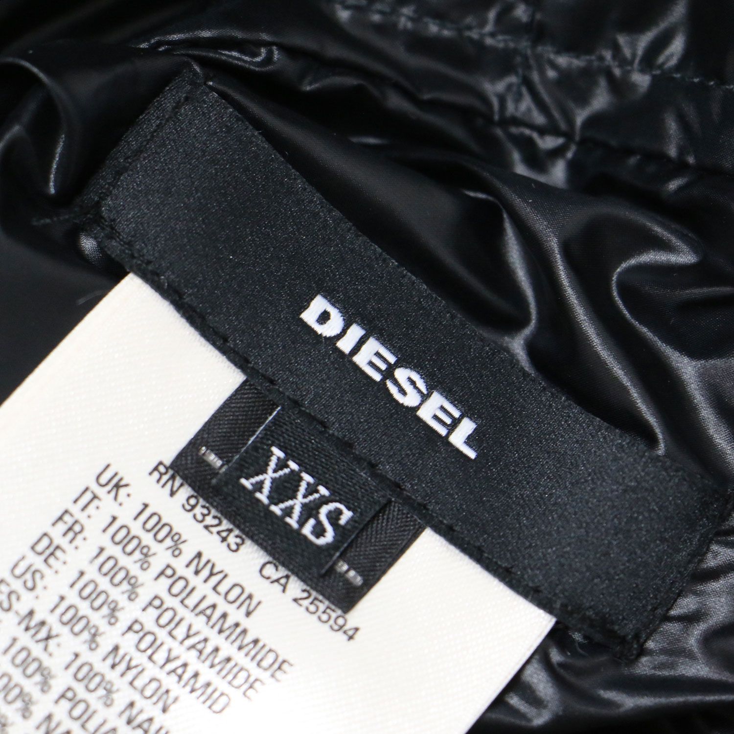 美品 DIESEL ディーゼル コート ブラック 黒 サイズ:XXS リバーシブル