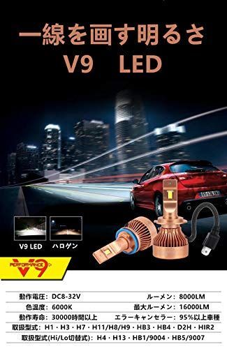 サイズ:H1】2020年 最強 V9 LED ヘッドライト 新車検対応 車/バ-