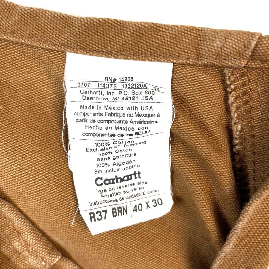 CarharttカーハートR37ダック地ダブルニーオーバーオールサロペット