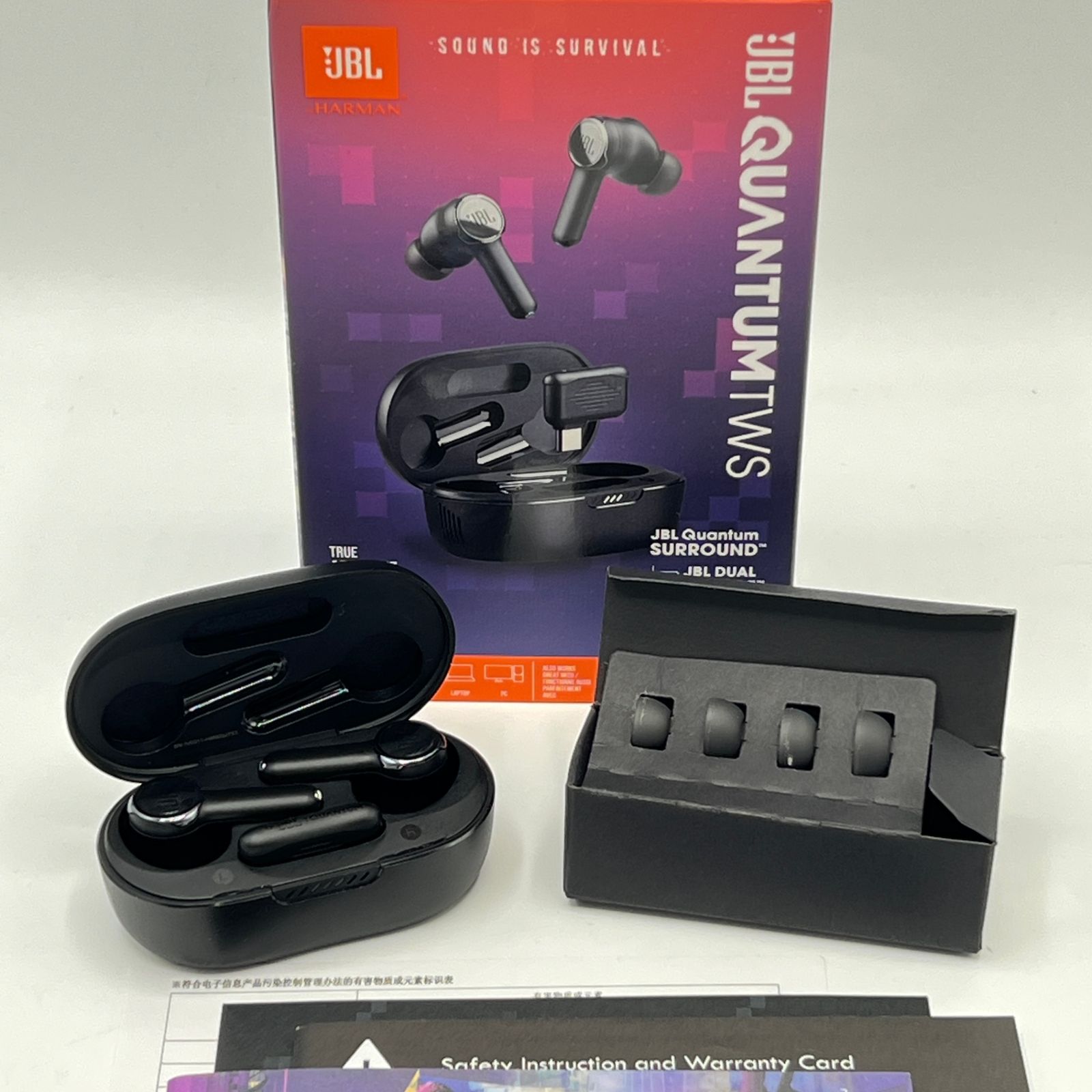 JBL QUANTUM TWS JBLQUANTUMTWSBLK ブラック ゲーミングイヤホン クオンタム トゥルーワイヤレス 本体