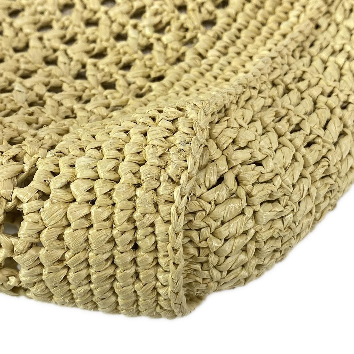 ベージュ×ダークブラウン かごバッグ