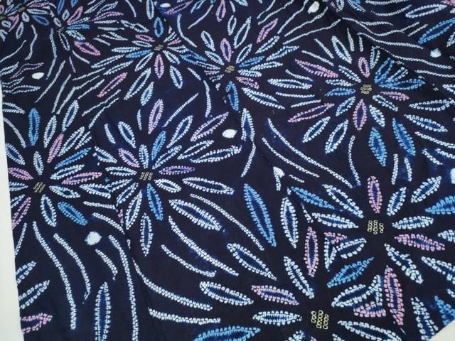 平和屋着物∴夏物 浴衣 有松鳴海絞り 花火 綿 逸品 CAAW0905ng - メルカリ 