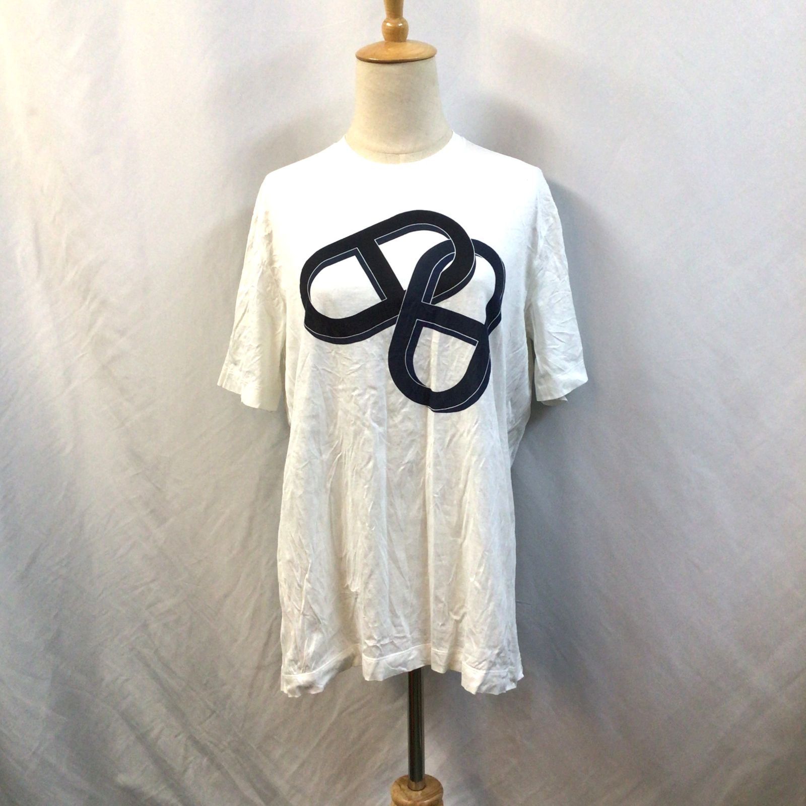 エルメス HERMES トップス Tシャツ シェーヌダンクル コットン ネイビー