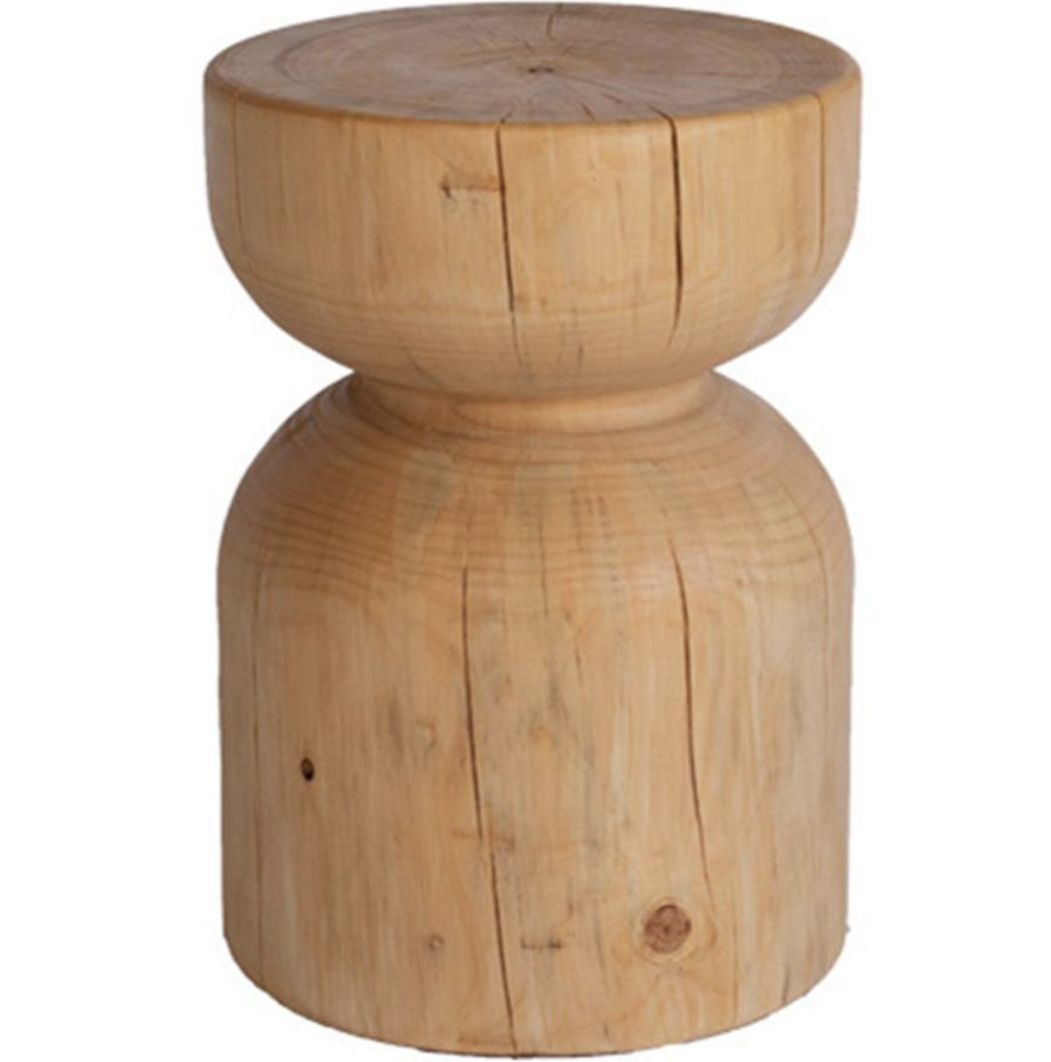 天然アロマ 東濃ひのきフリル 切株スツール・テーブル・特大・炙り