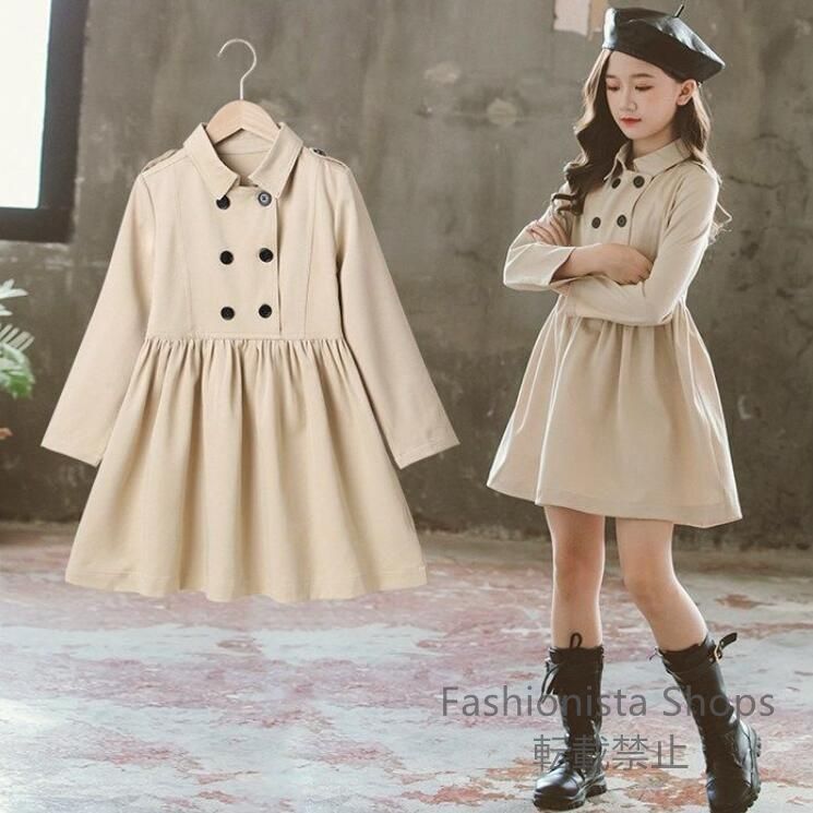 【新品未使用】女の子 ワンピース ガールズ 子供ワンピース ガールズドレス子供服長袖 入学式 卒業式 発表会 結婚式 カジュアル th cp76