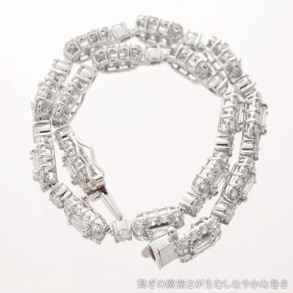 K18WG ダイヤモンドブレスレット ユニセックス