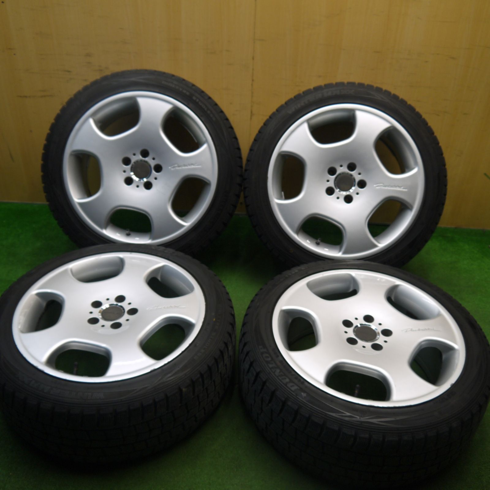 バリ溝 8.5分 スタッドレス WALD ドゥシャトレ 245|45R19 ダンロップ ウインターマックス WM01 D22-C ヴァルド 19インチ PCD114.3|5H 5041107Hス
