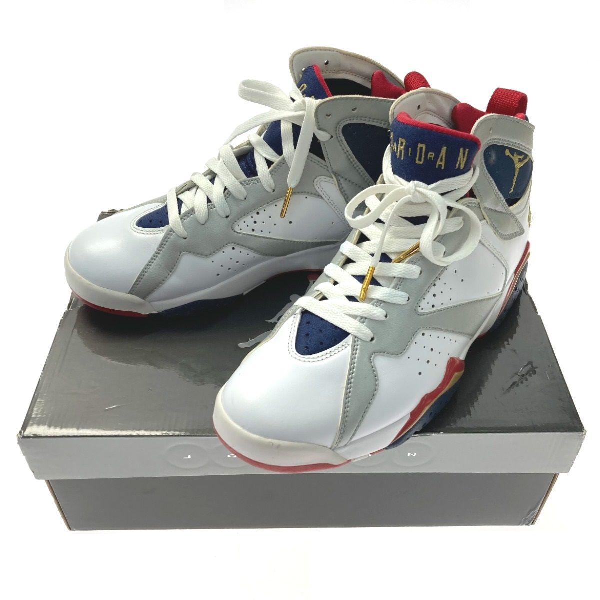 NIKE ナイキ AIR JORDAN 7 RETRO スニーカー 304775-103 ホワイト SIZE 25.5cm メンズ 箱付き - メルカリ