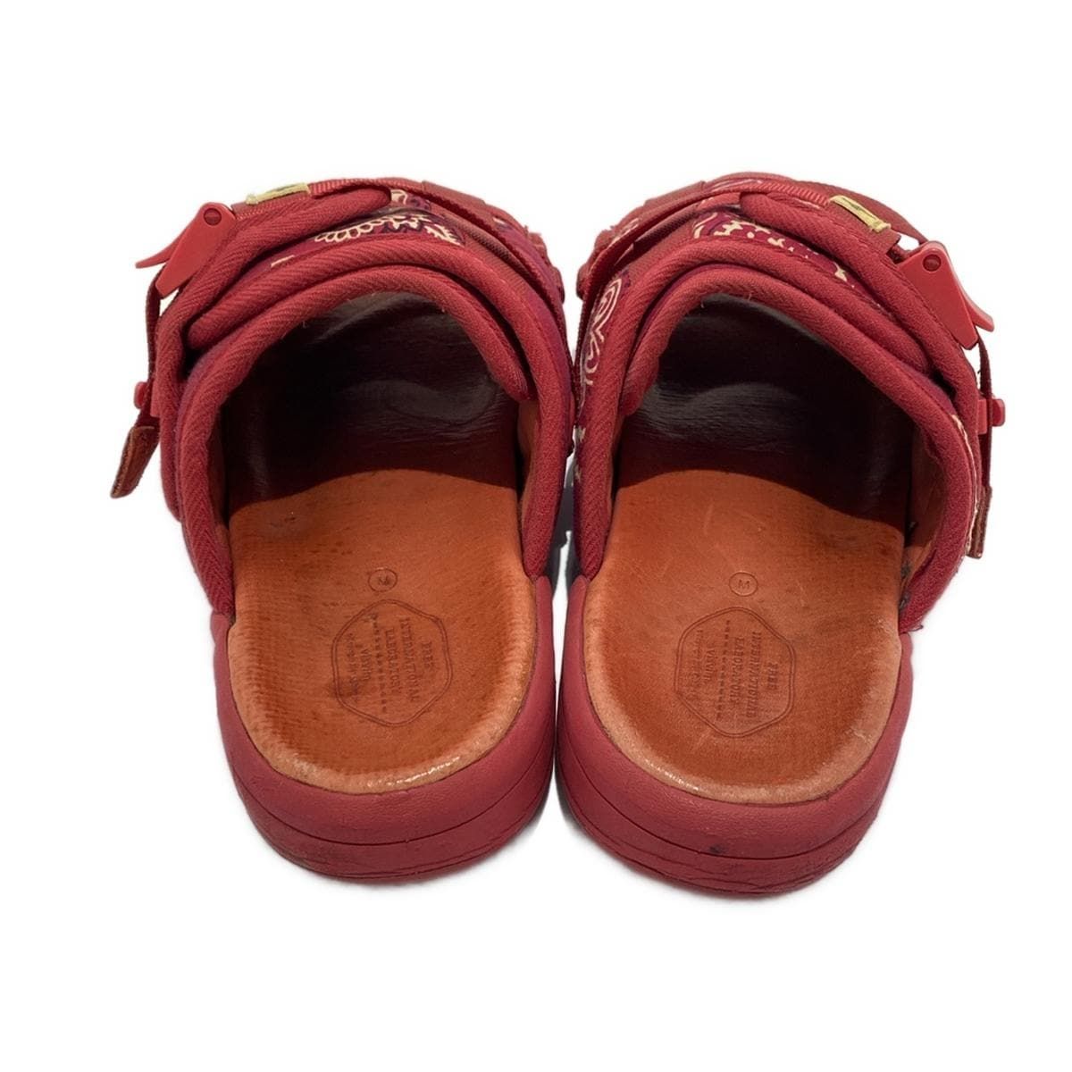 VISVIM(ビズビム) サンダル M メンズ クリスト レッド×アイボリー×黒 伊勢丹限定