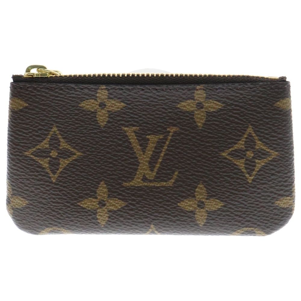 LOUIS VUITTON ルイヴィトン モノグラム ポシェットクレ コインケース 小物入れ バッグチャーム ブラウン レザー ゴールド金具 M62650
