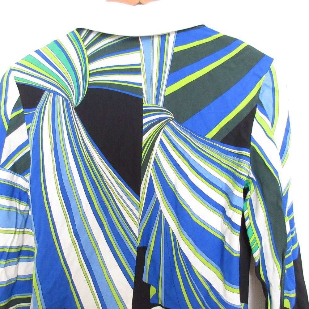 良品 EMILIO PUCCI エミリオプッチ 総柄 クレリックシャツ ドレス  