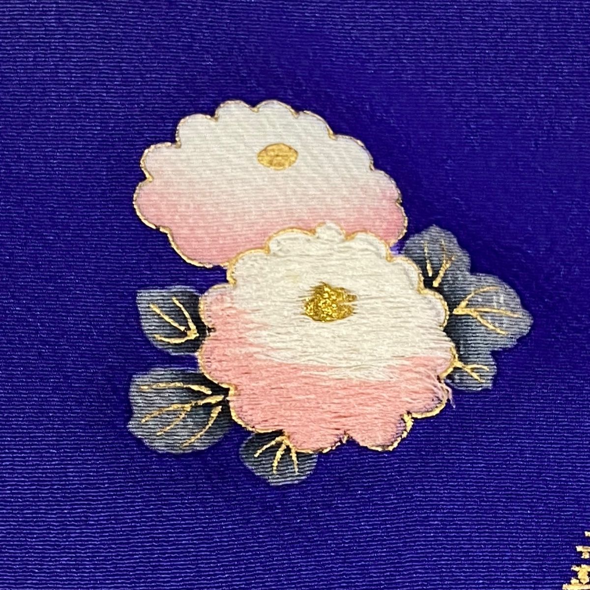 振袖 身丈165.5cm 裄丈67.5cm L 袷 花井幸子 落款 万寿菊 笹