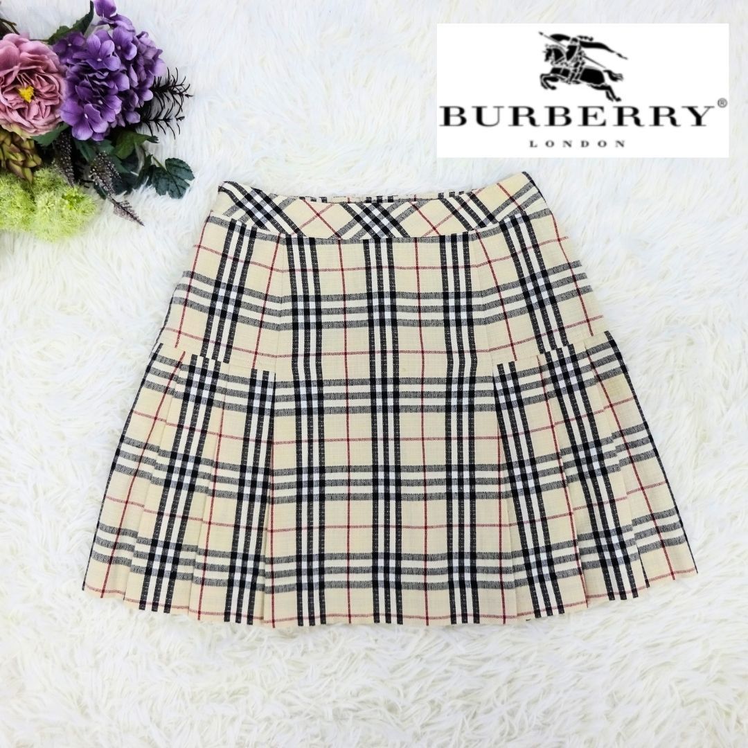 BURBERRY バーバリー スカート ノバチェック ベージュ 三陽商会 - ひざ 