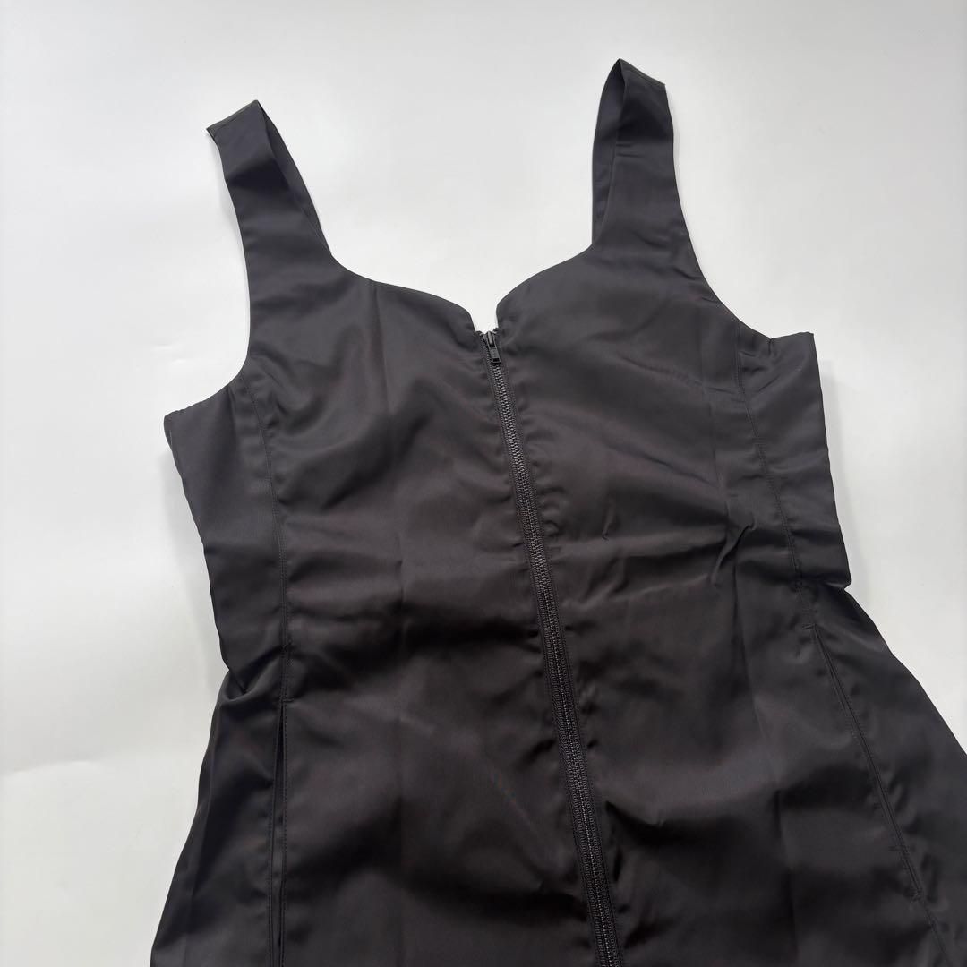 LOEFF ロエフ ナイロン ジャンパースカート ワンピース ブラック