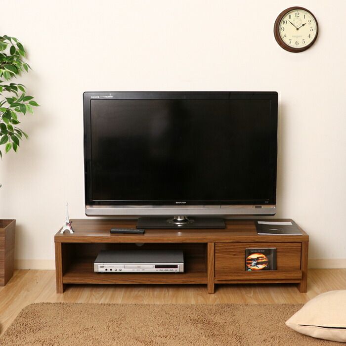 テレビ台 幅120cm テレビボード ローボード TV台 ロータイプ テレビ ラック TV ボード 木目調 北欧 おしゃれ ディスプレイ CD DVD 収納 デッキ 引出し スライドレール 一人暮らし 新生活