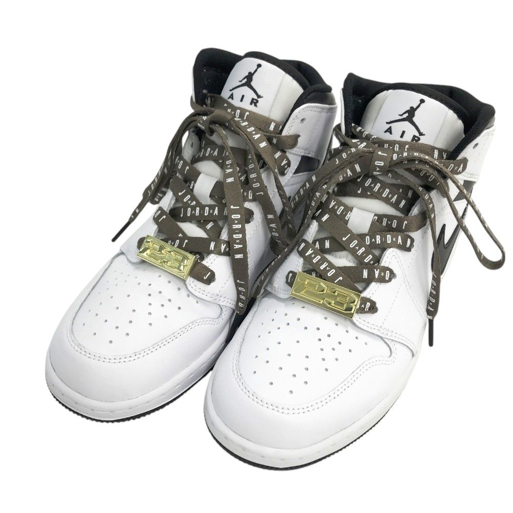 NIKE ナイキ DQ8423-132 GS Air Jordan 1 Mid スニーカー ホワイト系 24.5 レディース 240101440904