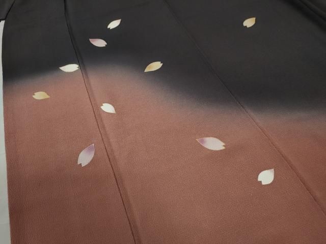 平和屋着物○豪華振袖 舞花弁 暈し染め 金彩 鬼しぼ縮緬 正絹