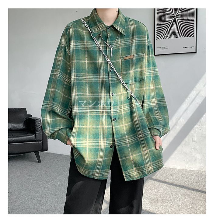 チェックシャツ カジュアルシャツ メンズ ネルシャツ 長袖シャツ トップス シャツ メンズファッション 春服 チェックシャツ メンズ 長袖 カジュアルシャツ トップス