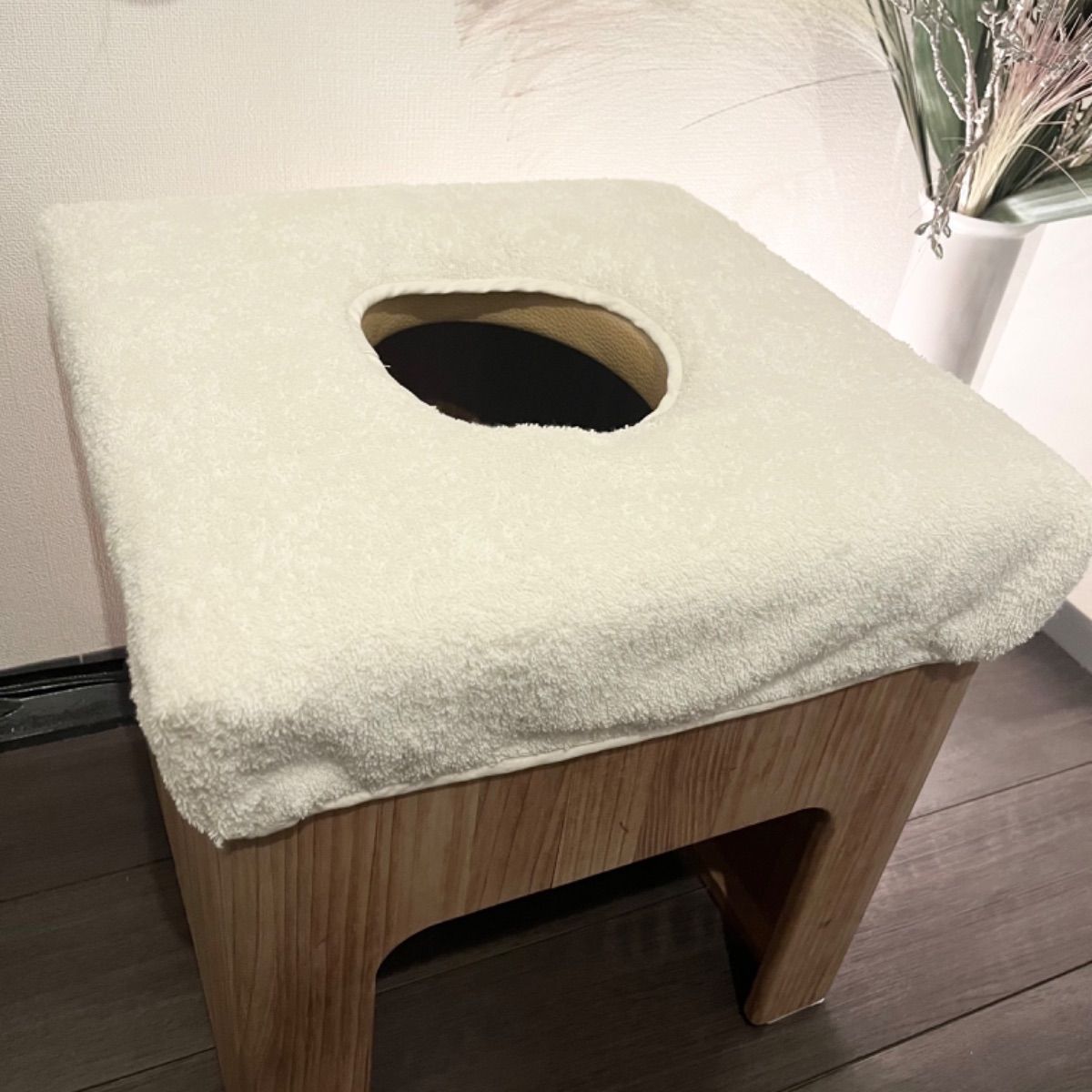 よもぎ蒸し凛✨椅子　マット＆未使用タオルカバー付き ☆ご要望多数にお応えして☆よもぎ蒸し座椅子カバー2枚セット/綿100